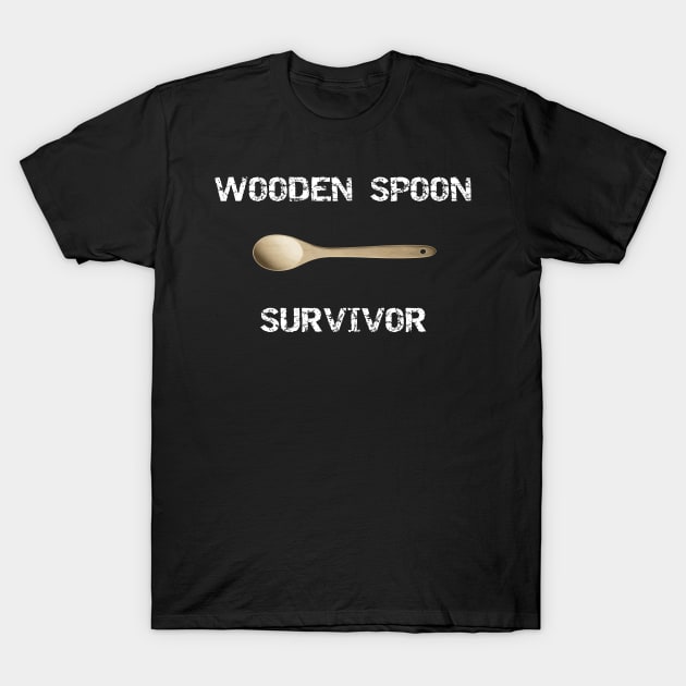 Old School Mom Wooden Spoon Surivor T-Shirt by StacysCellar